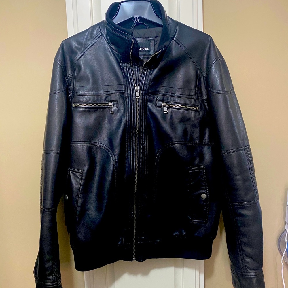 Murano Men’s Leather Bomber Jacket